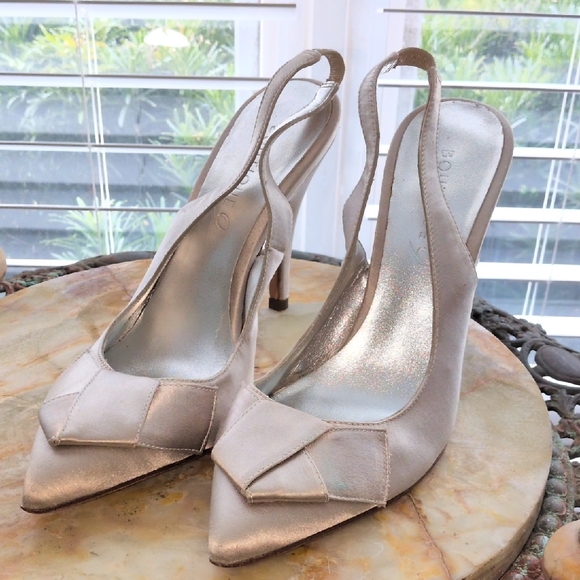 Boutique 9 Shoes - Boutique 9 Gray Slingback Heels Size 8M